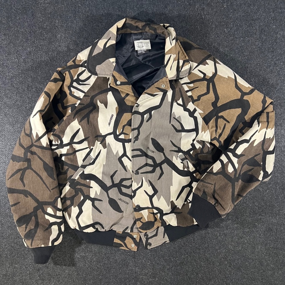 VTG Predator Camouflage Jacket Mens XL Brown Fall Gray Hunting Thinsulate USA